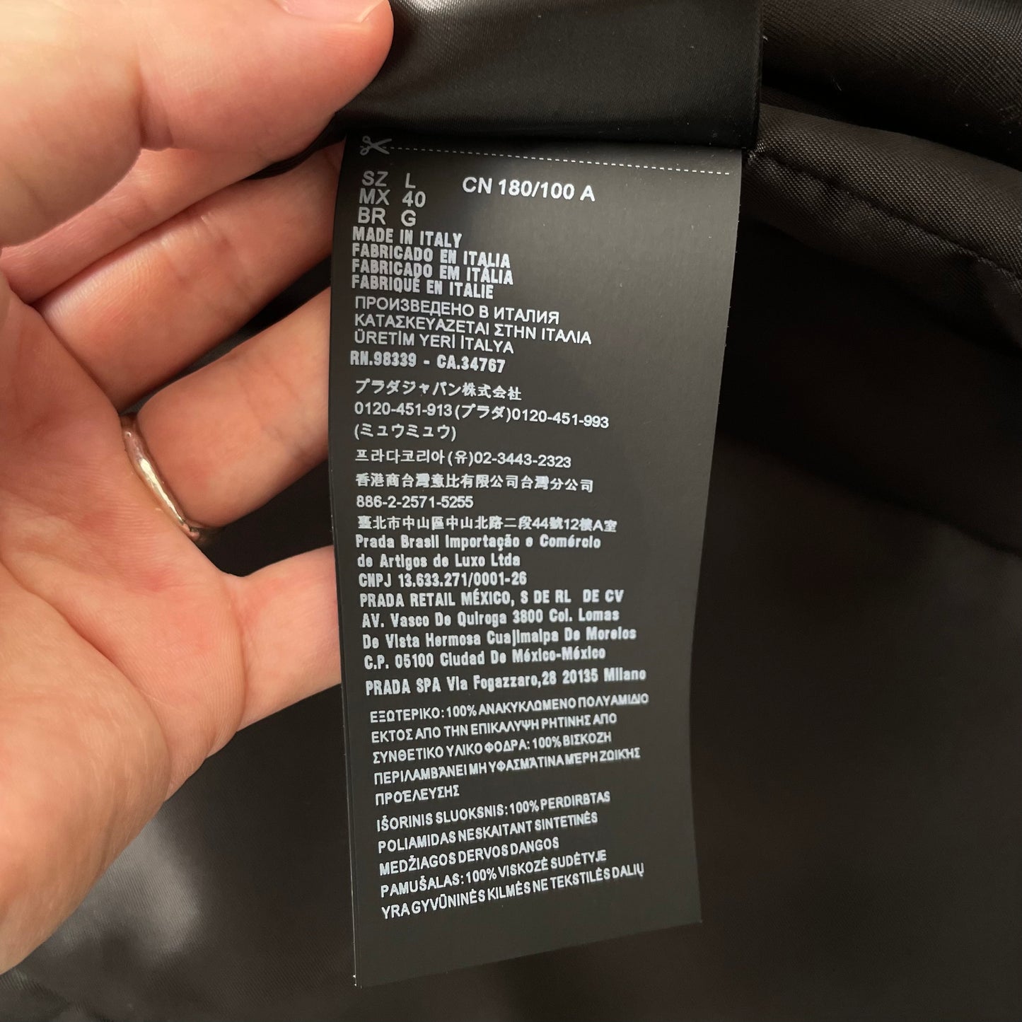2021aw prada spg891 re nylon long coat L  by raf simons