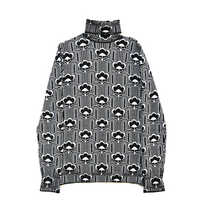 2021aw prada wool floral turtleneck sweater 50 by raf simons