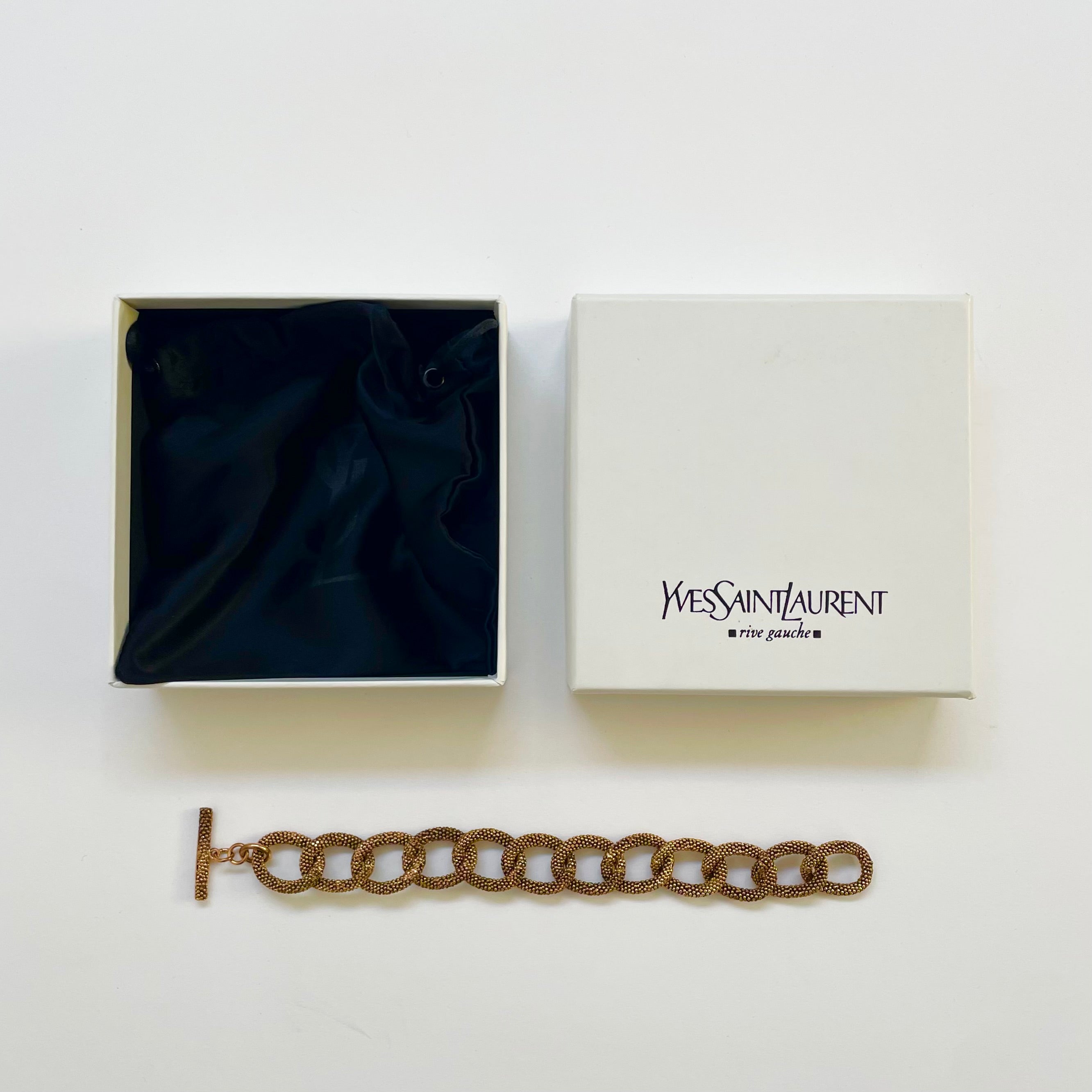 2002ss Yves saint laurent rive gauch pink gold bracelet by