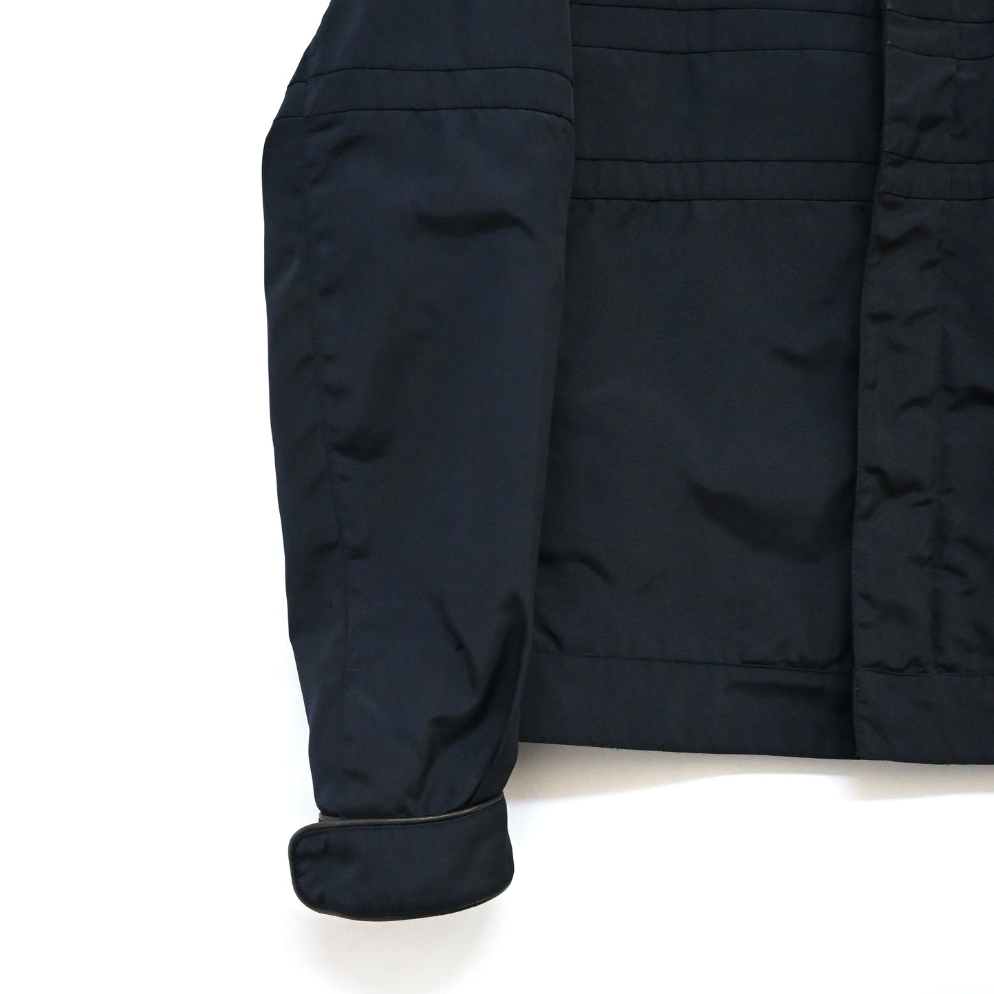 2006aw prada leather piping  nylon blouson 48