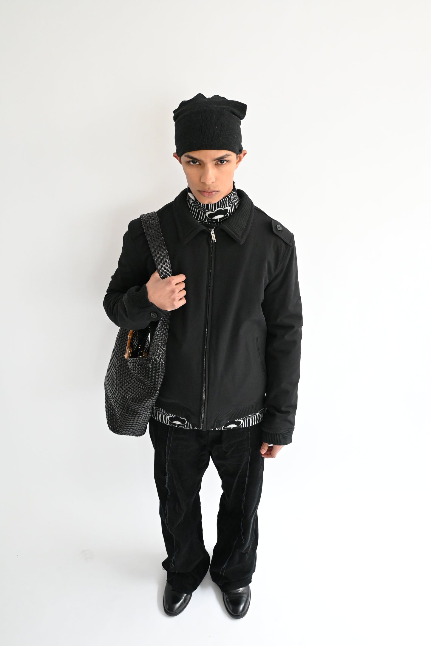 2000s ermenegildo zegna nylon padded blouson 52