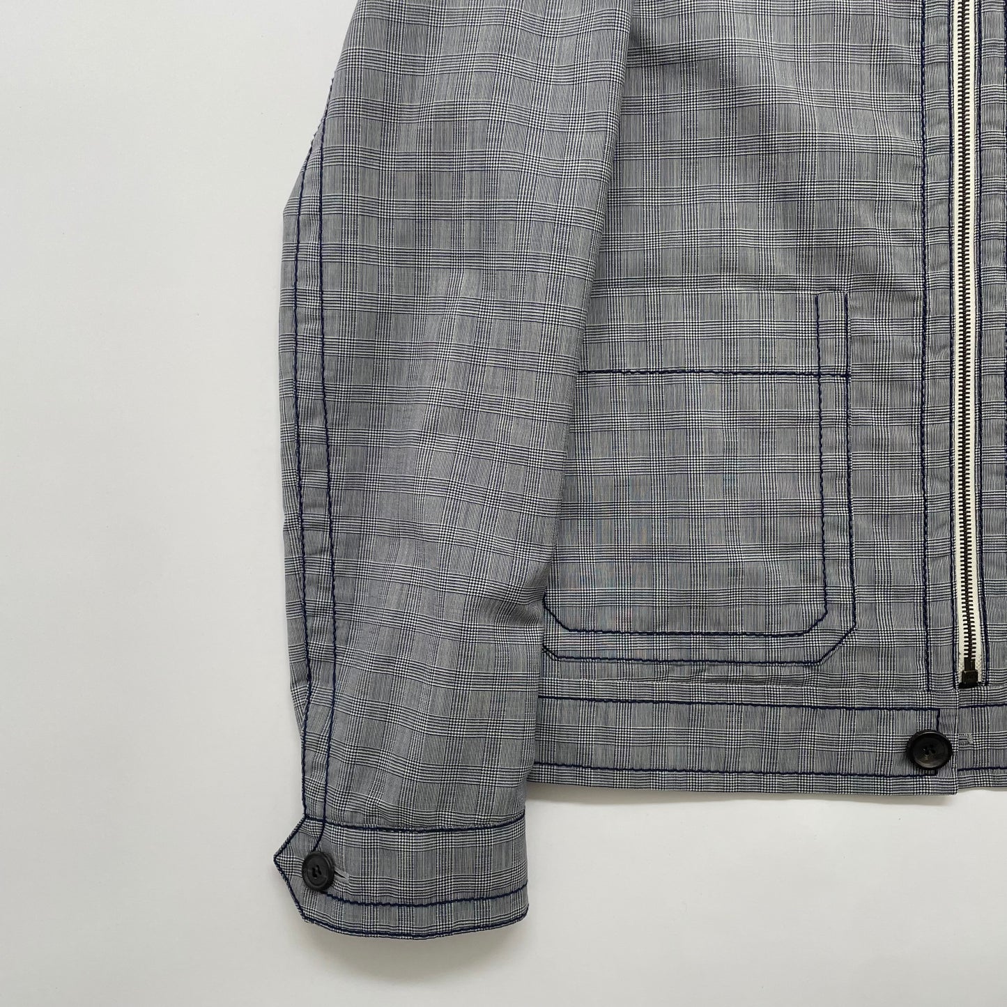 2015ss prada gray stitch blouson 46