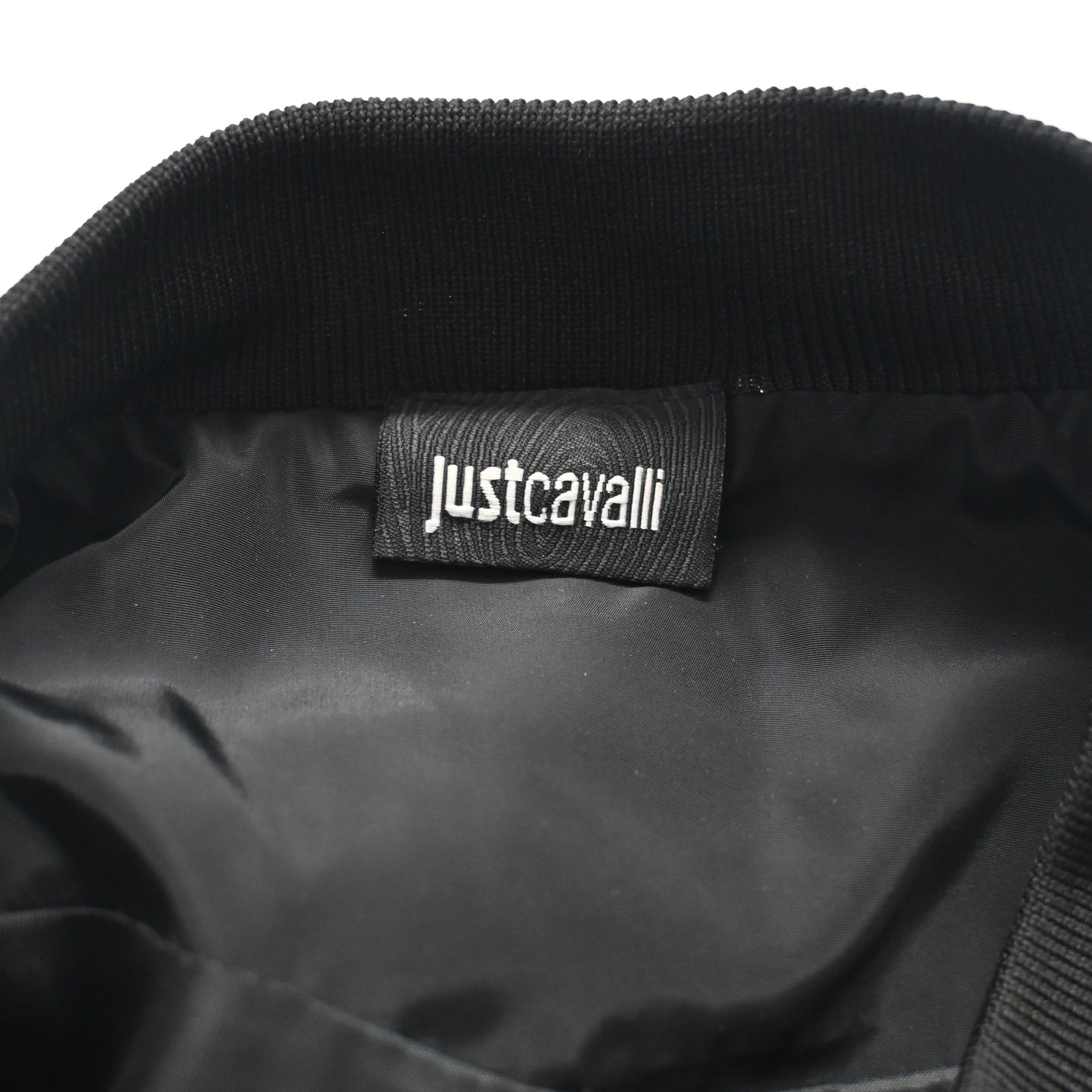 2000s just cavalli polyester ribbon bomber jacket S