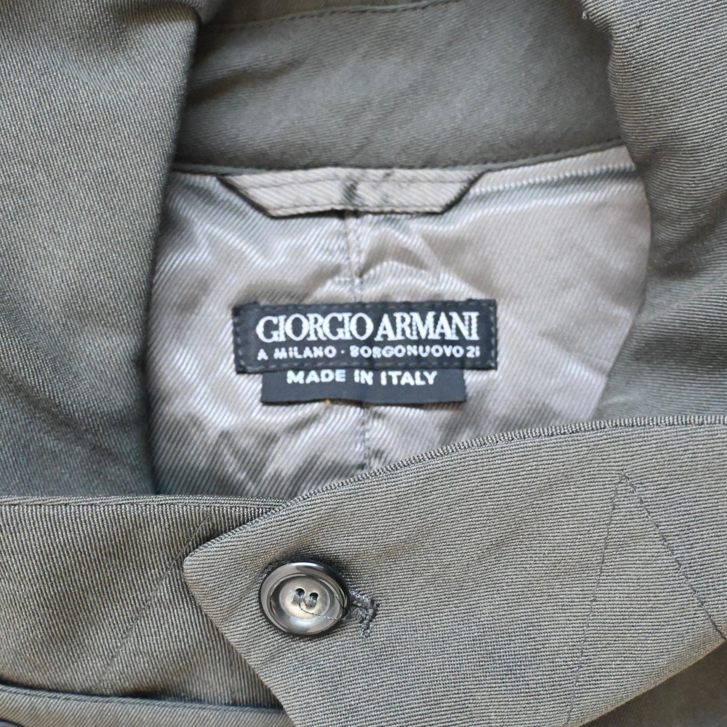 1990s giorgio armani wool double long coat 50