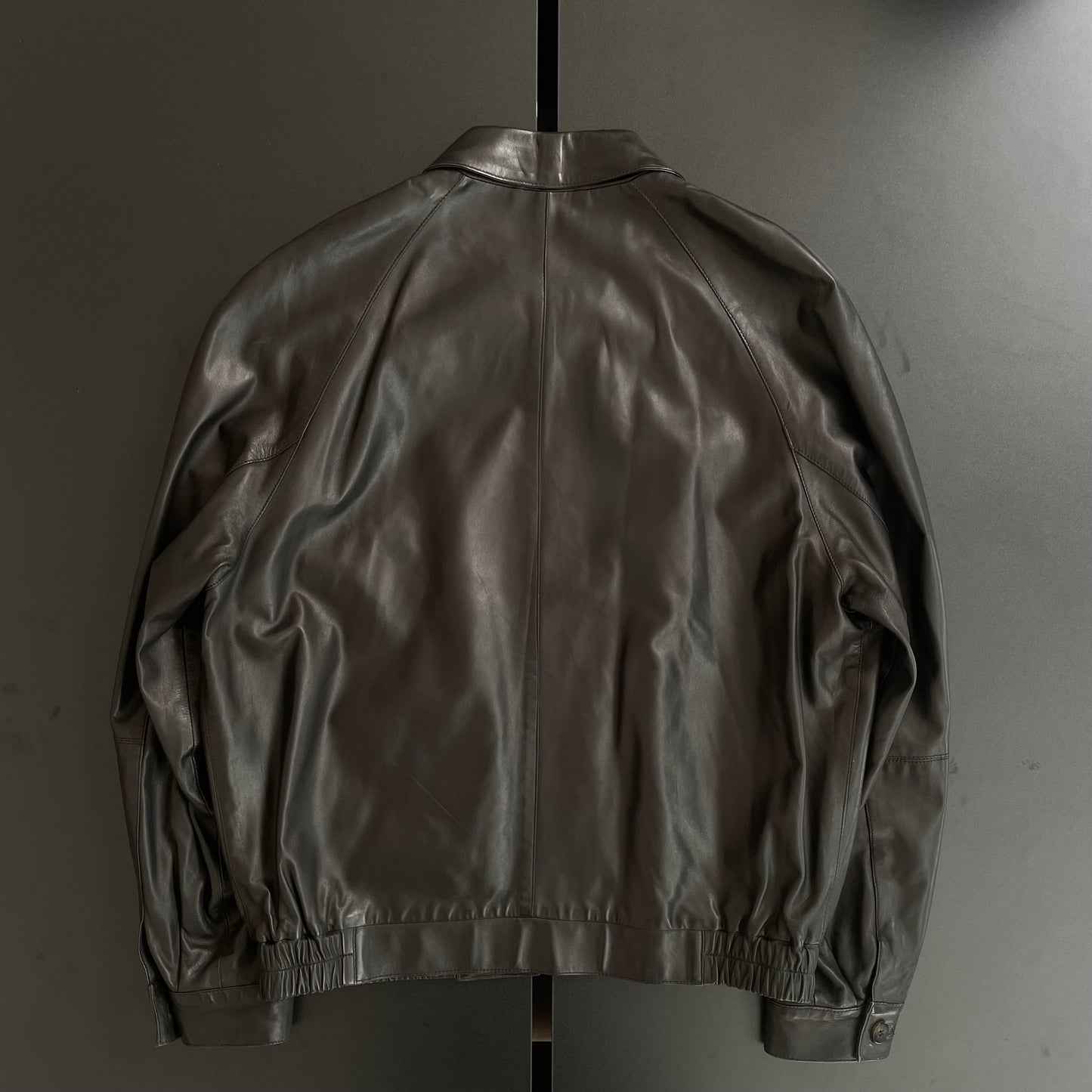 1990s salvatore ferragamo lamb leather jacket 50