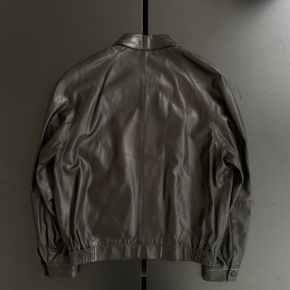 1990s salvatore ferragamo lamb leather jacket 50