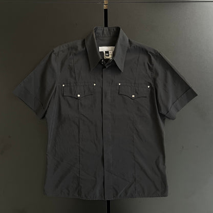 1990s versace western cotton shirt XXL