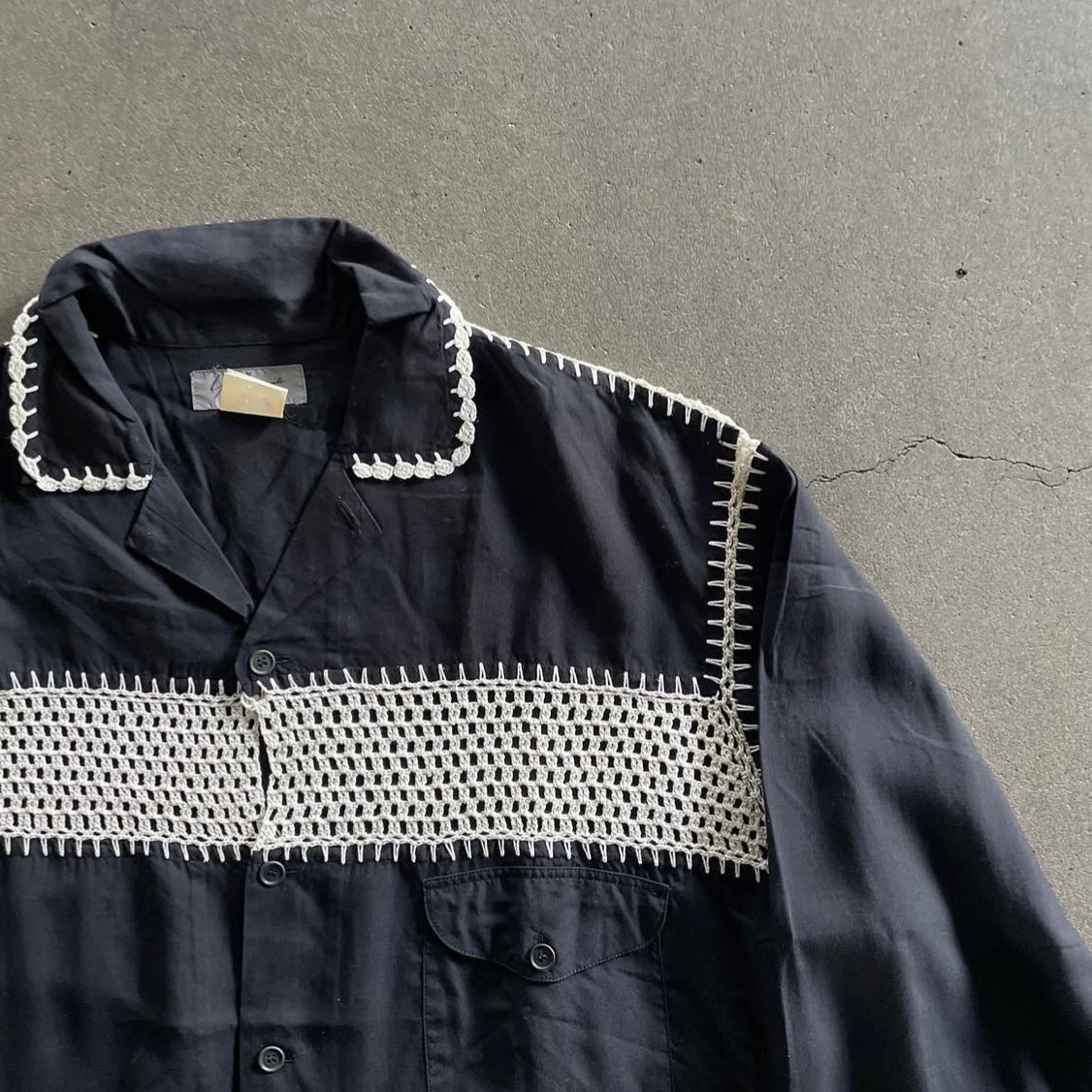 1991ss yohji yamamoto kint docking shirt