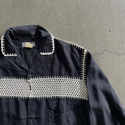 1991ss yohji yamamoto kint docking shirt