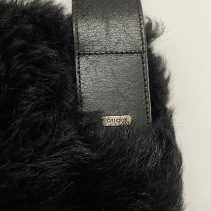 1996ss gucci black fur shoulder bag by tom ford