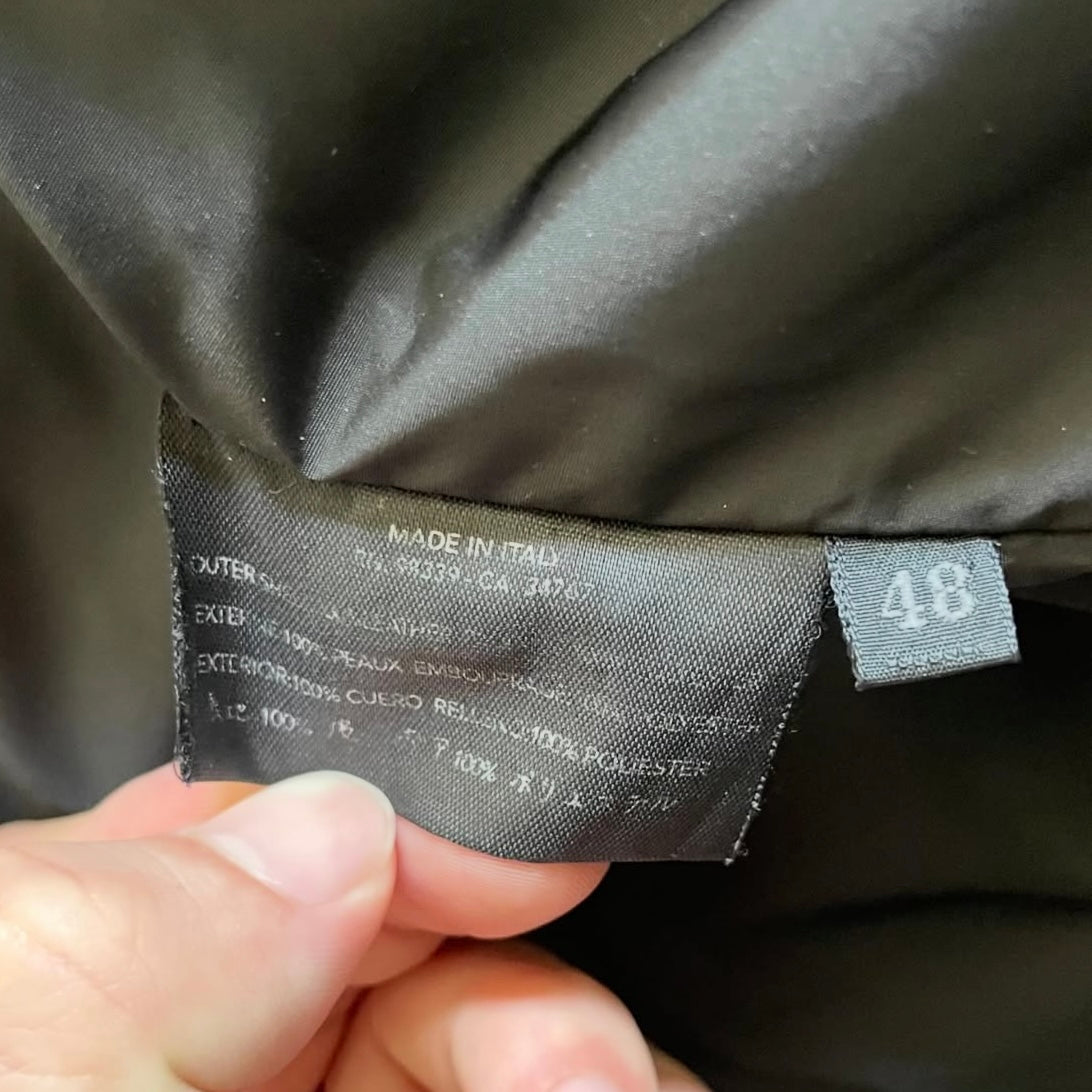 2000aw prada cow leather jacket 48