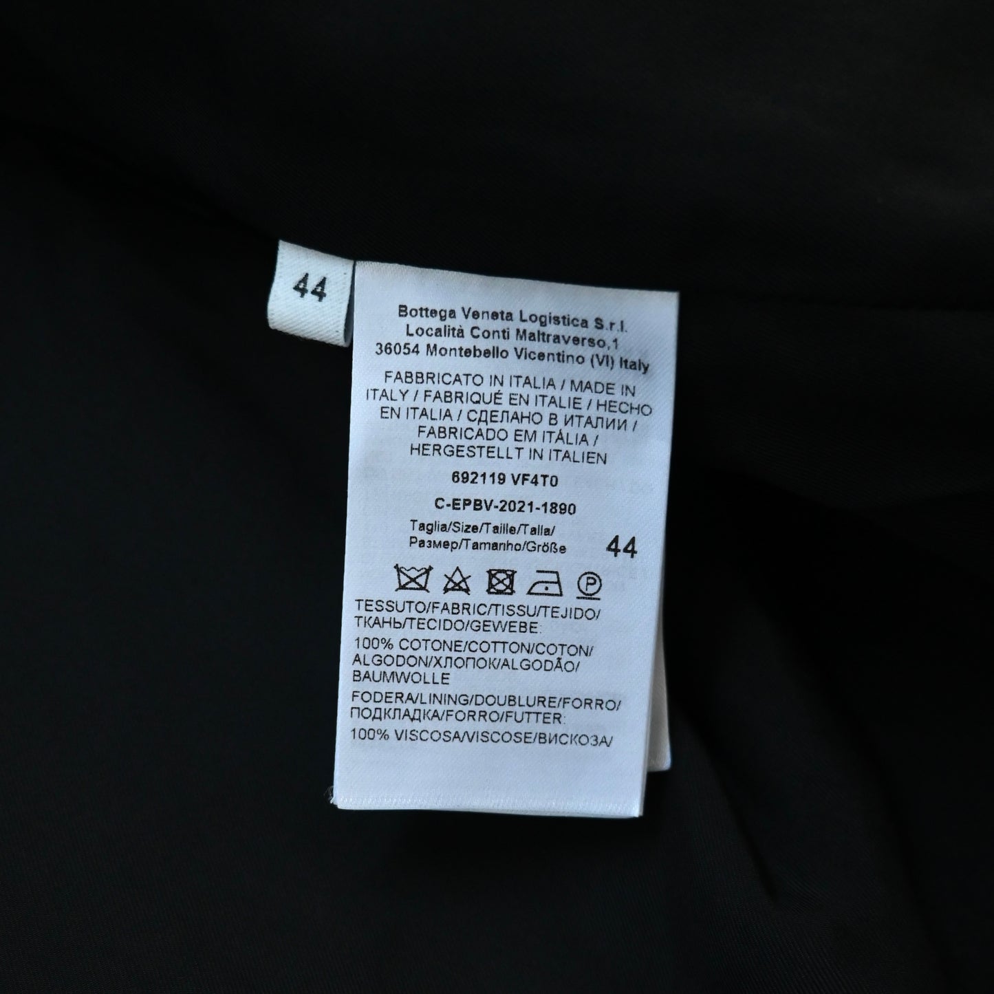 2022ss bottega veneta heavy weight cotton twill jacket 44