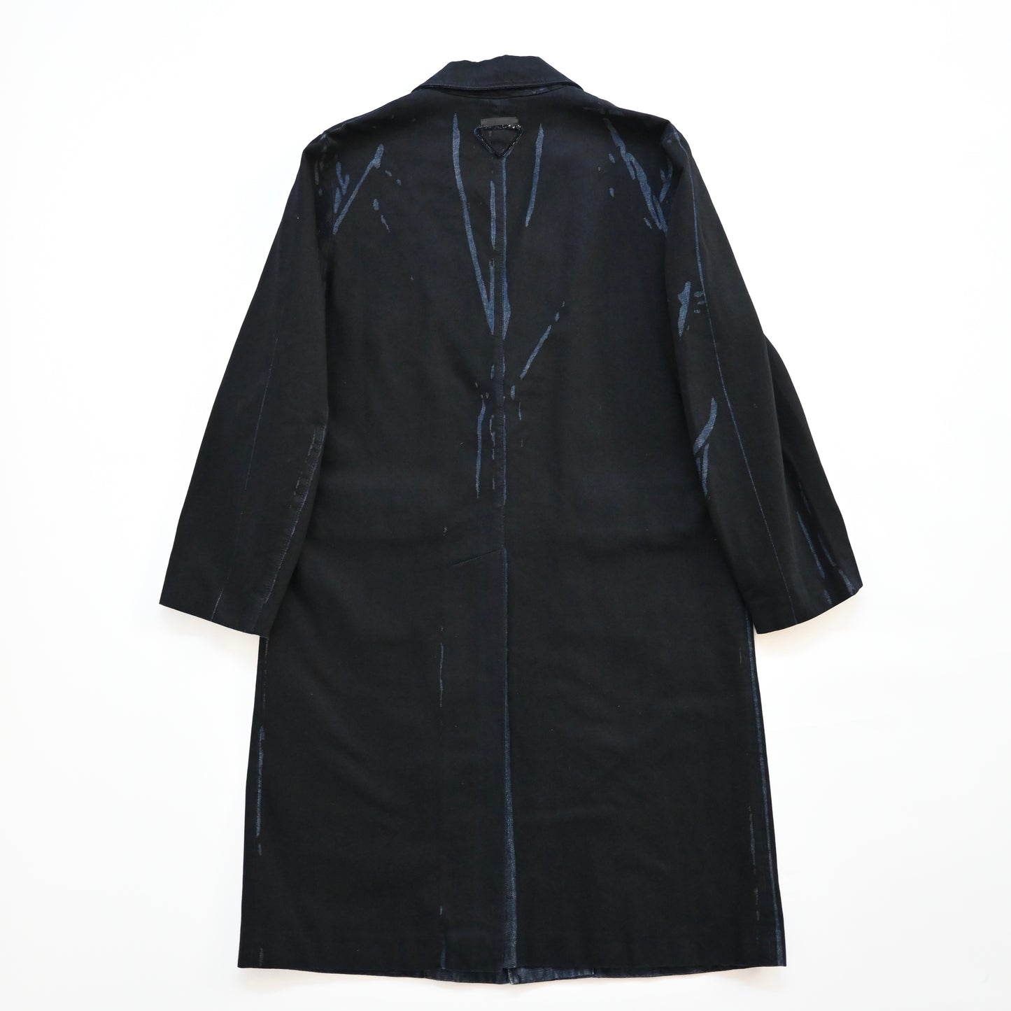 2018aw prada paint denim chester coat 48