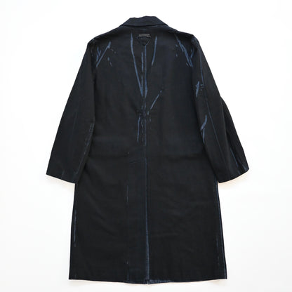 2018aw prada paint denim chester coat 48