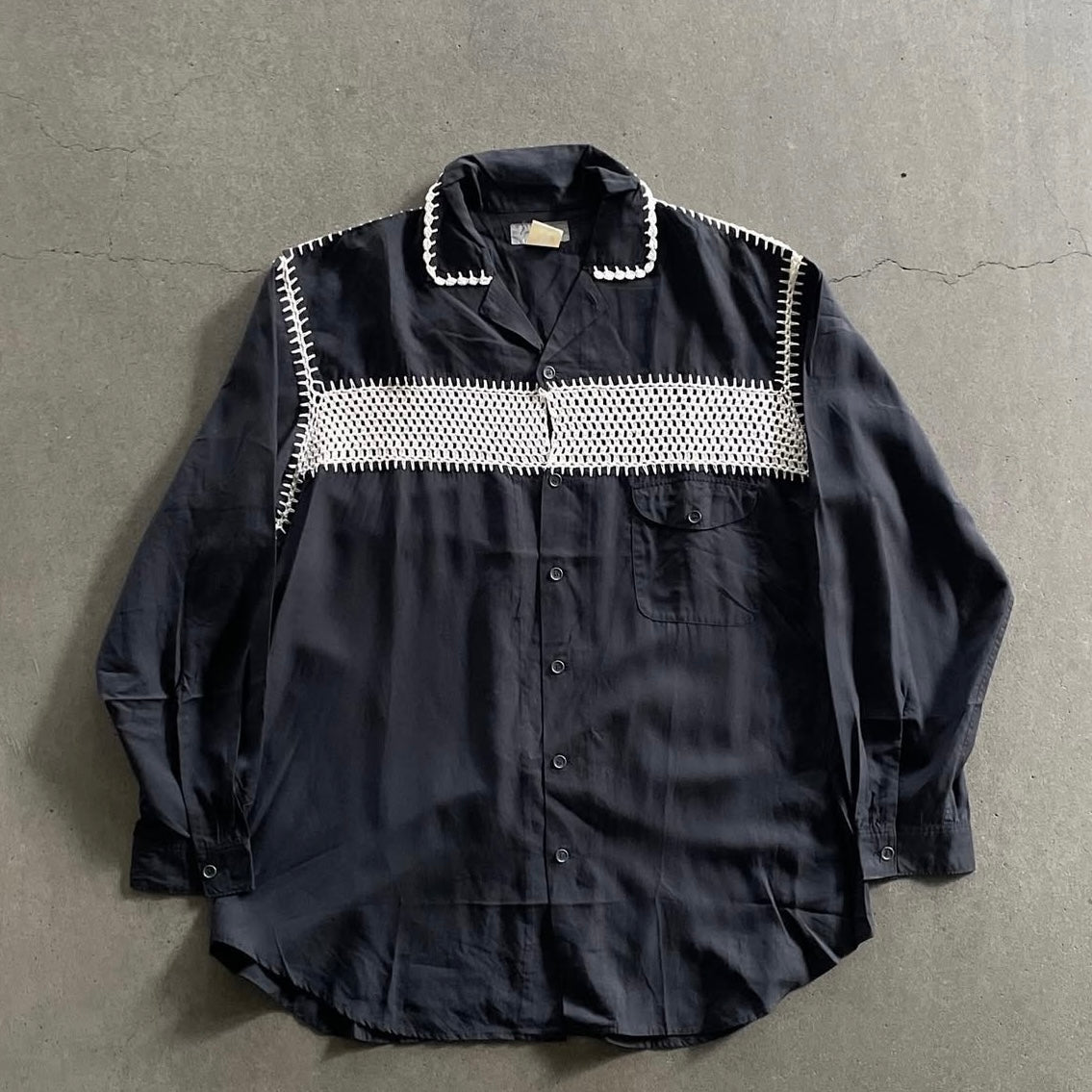 1991ss yohji yamamoto kint docking shirt