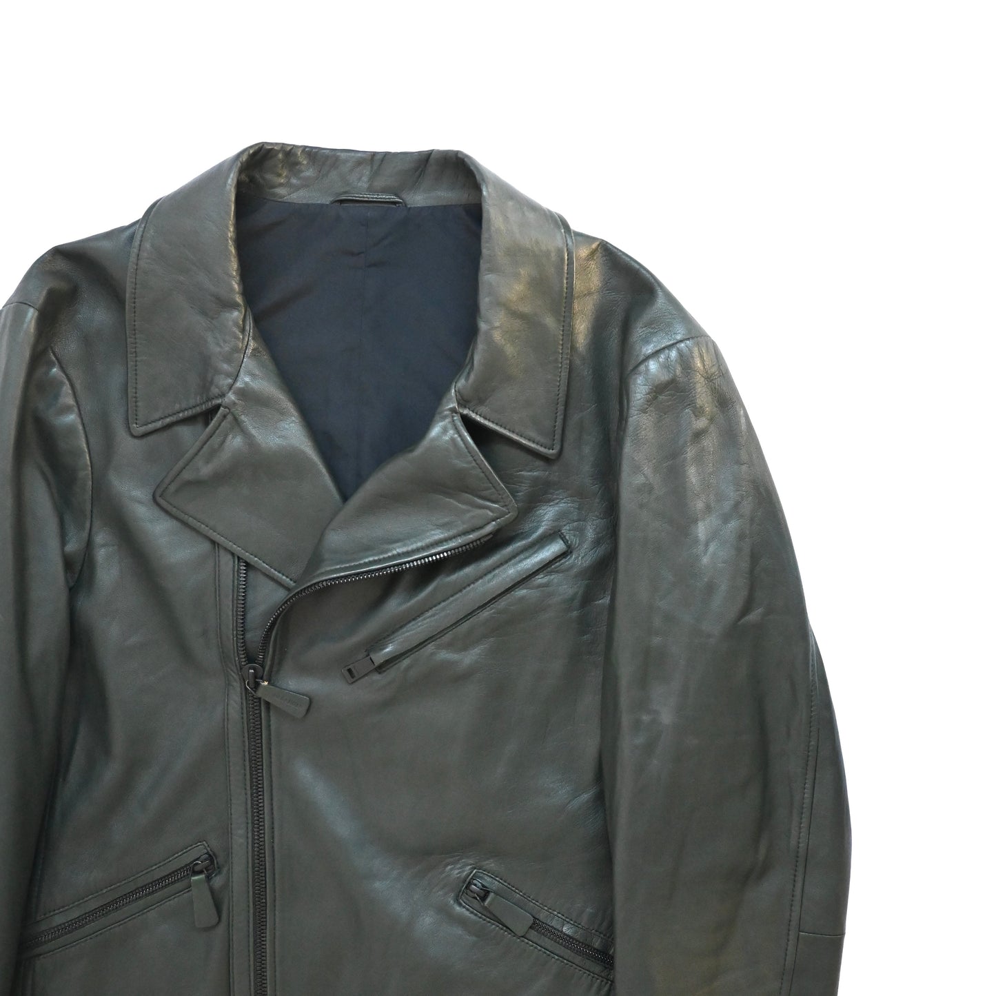 2014aw jil sander lamb leather riders jacket 52
