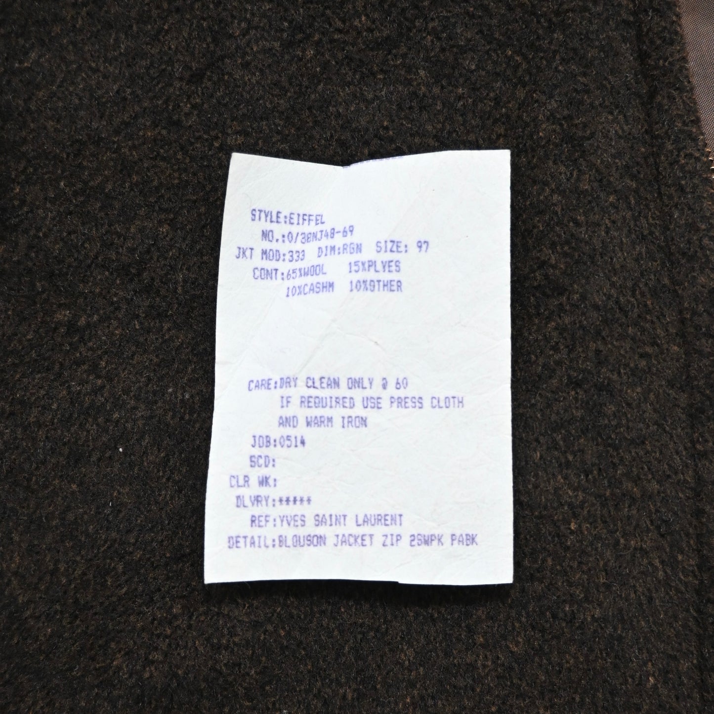 1980s Yves saint laurent wool bomber jacket 50