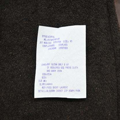 1980s Yves saint laurent wool bomber jacket 50