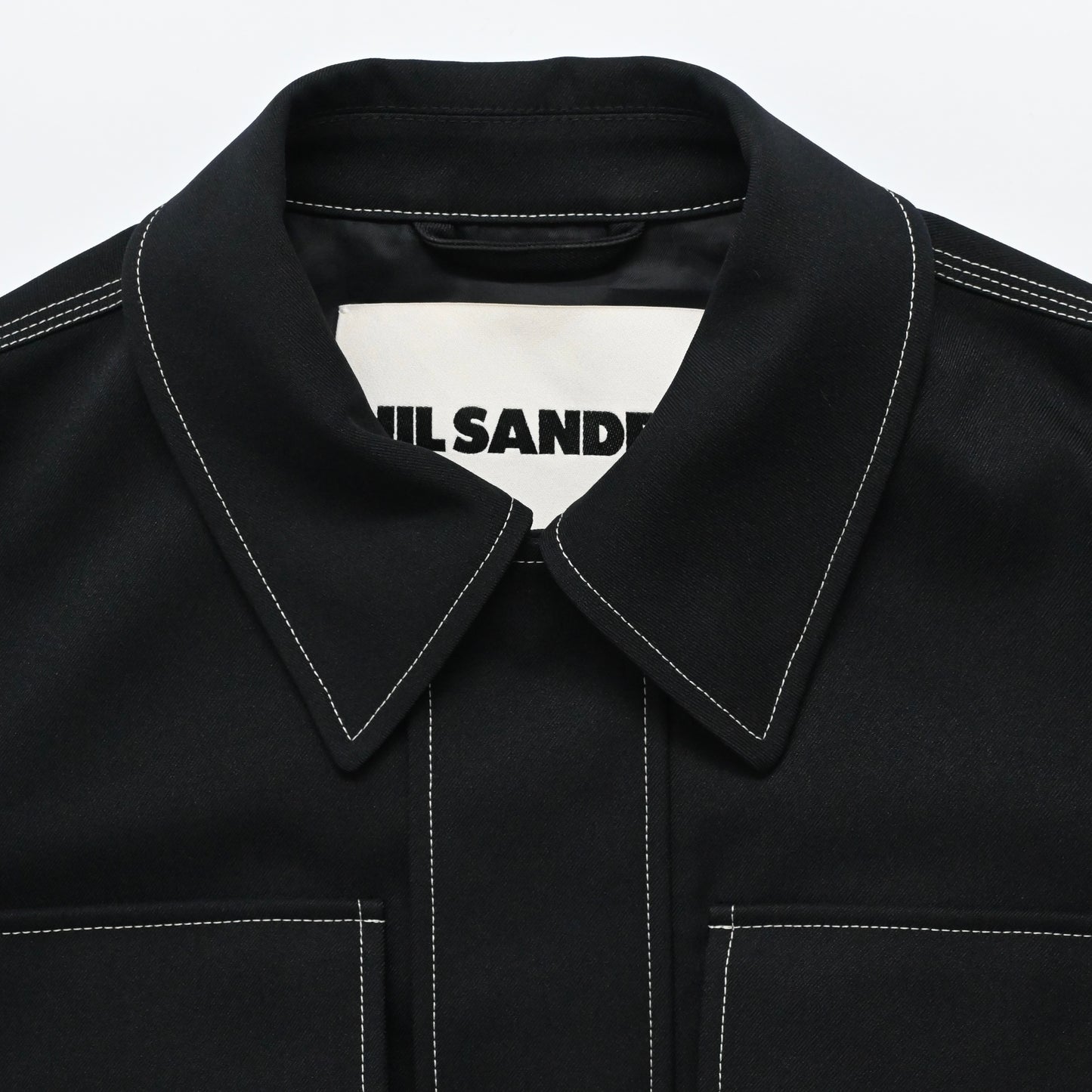 2025ss jil sander contrast stitching twill jacket 46
