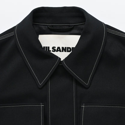 2025ss jil sander contrast stitching twill jacket 46