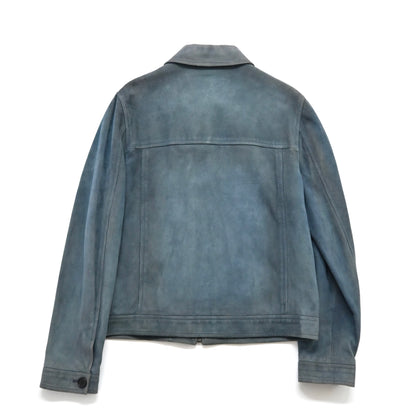 2017aw prada perforated geometric pattern suede jacket 50