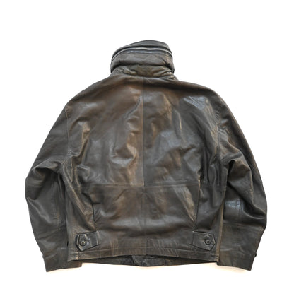 1992ss issey miyake lamb leather flight jacket L