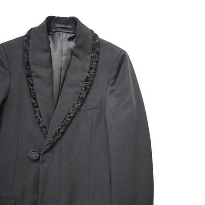 2001aw Yves saint laurent rive gauch fur docking wool coat 44 by Tom ford