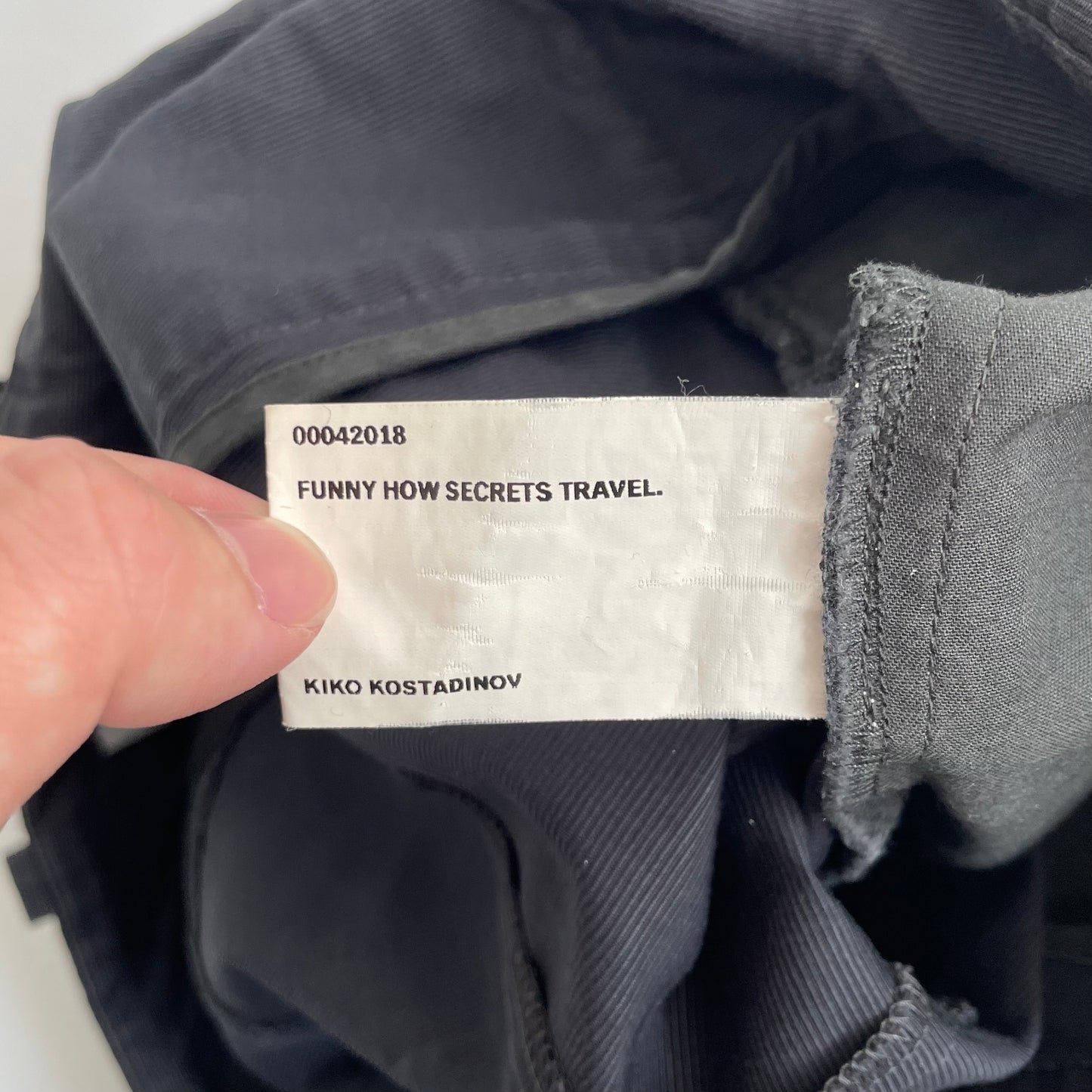 2018ss kiko kostadinov cubist double zip trousers M