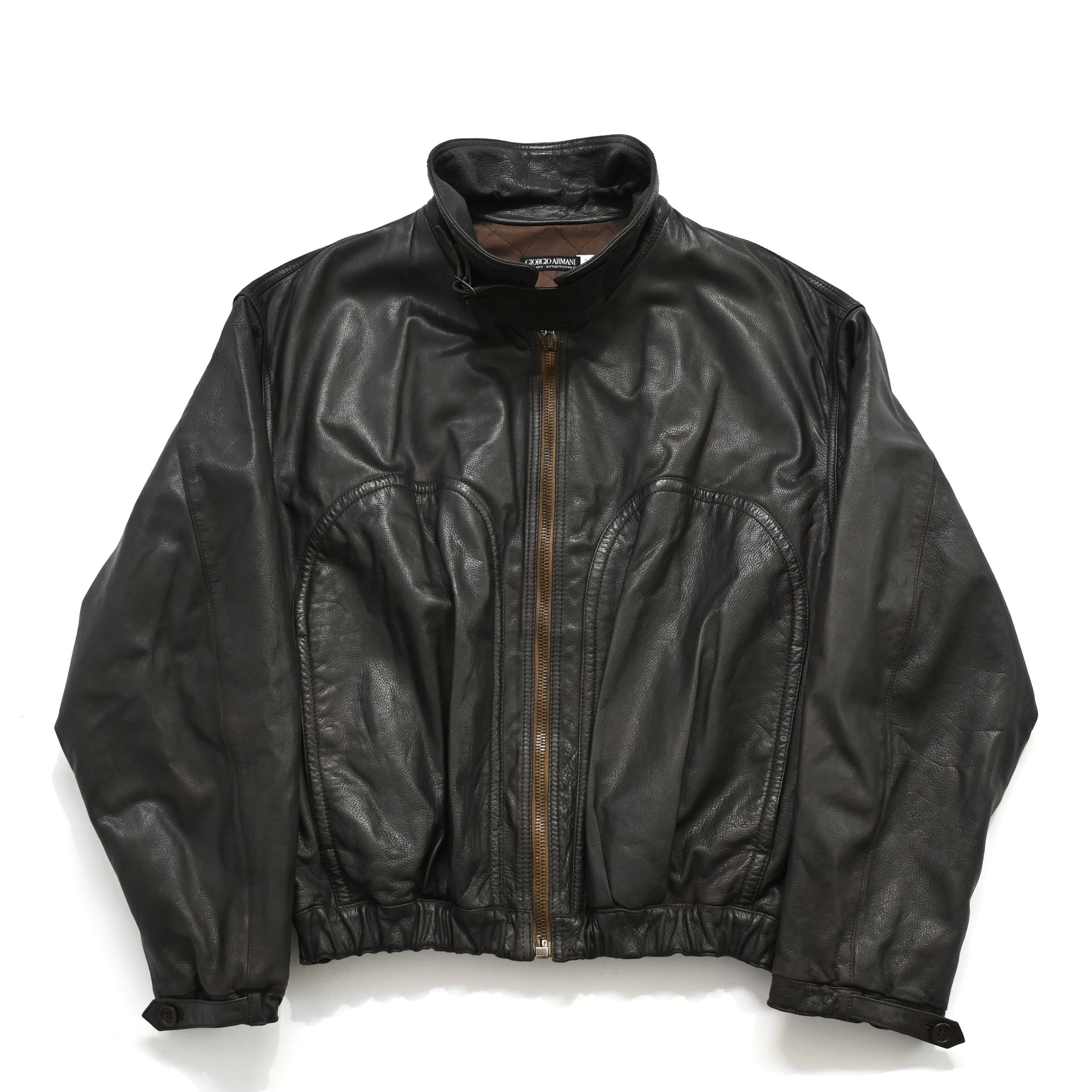 1990s giorgio armani lamb leather flight jacket 54 – vexed_store