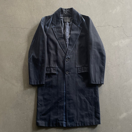 2018aw prada paint denim chester coat 48