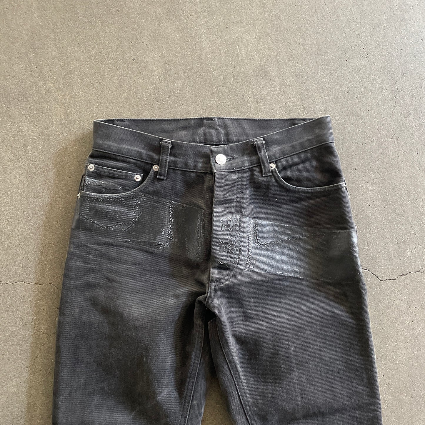 1997aw helmut lang rubber denim 30