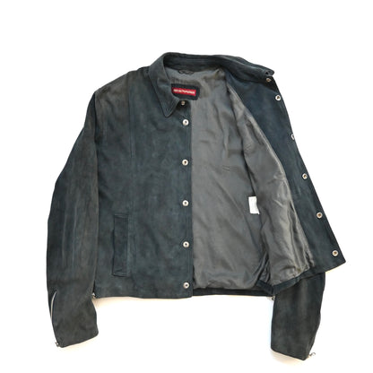 1990s emporio emporio armani suede leather jacket 48