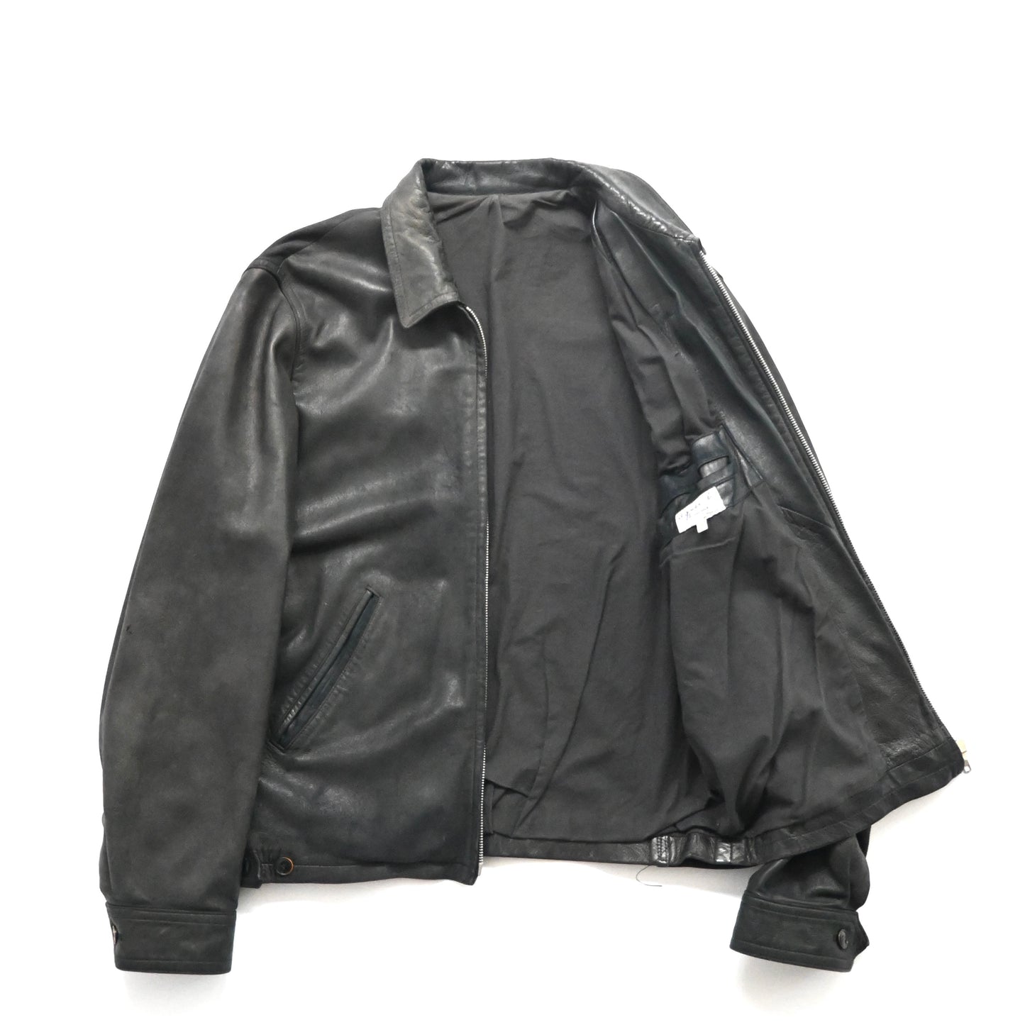 1990s agnes b gemuine leather jacket 1