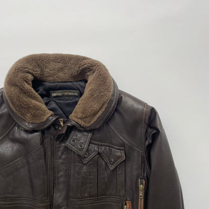 1983aw emporio armani leather flight  jacket M