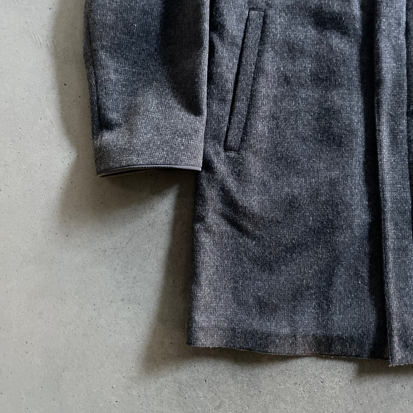 2009aw prada tiered leather wool coat