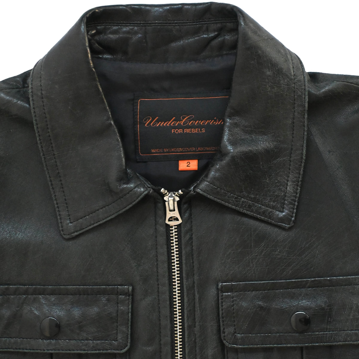 2006ss undercover but beautiful crushed leather jacket 2