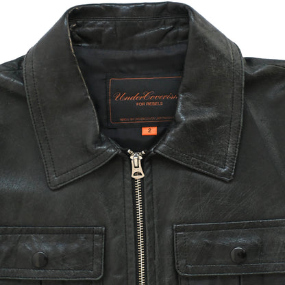 2006ss undercover but beautiful crushed leather jacket 2