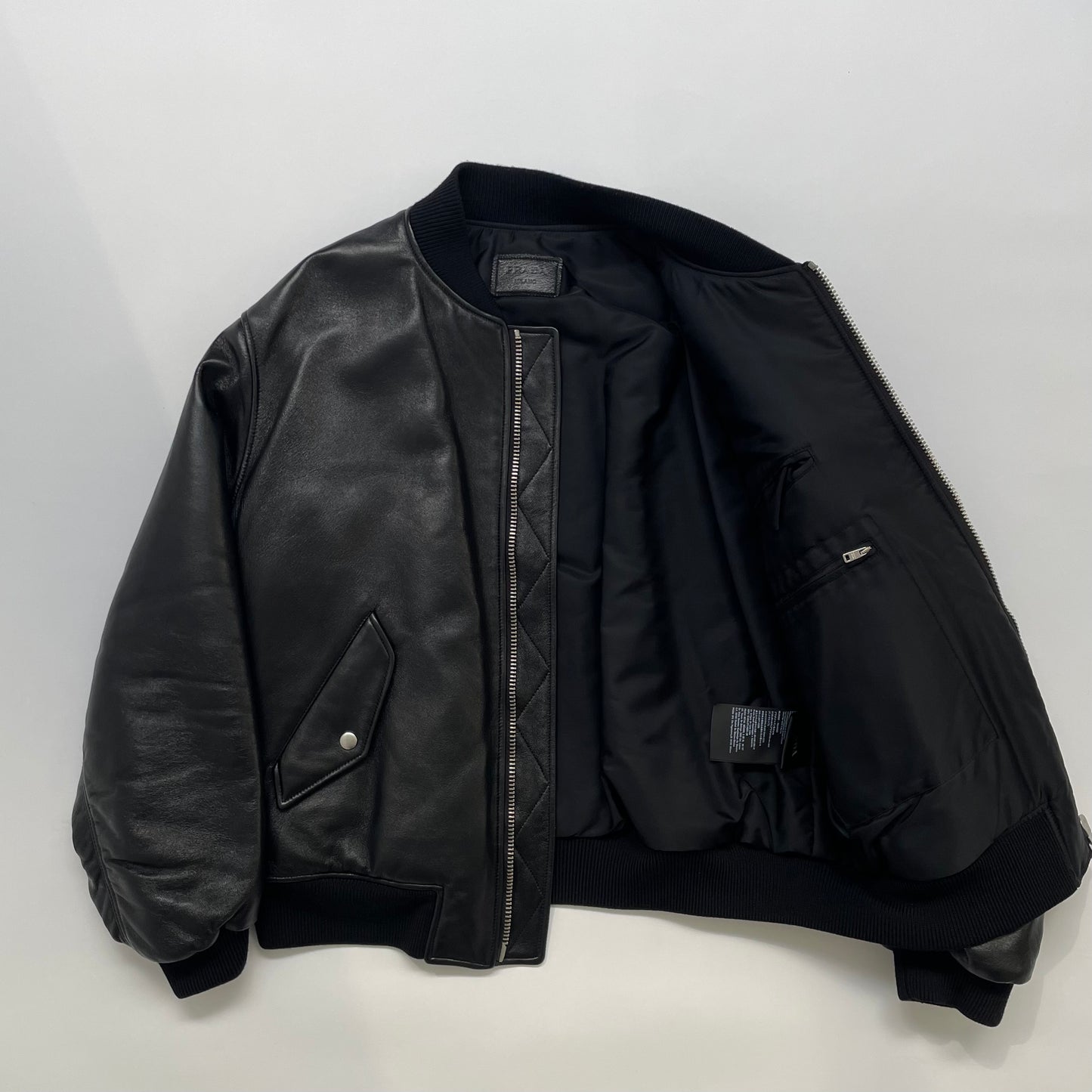 2021aw prada nappa leather bomber jacket 50 by raf simons