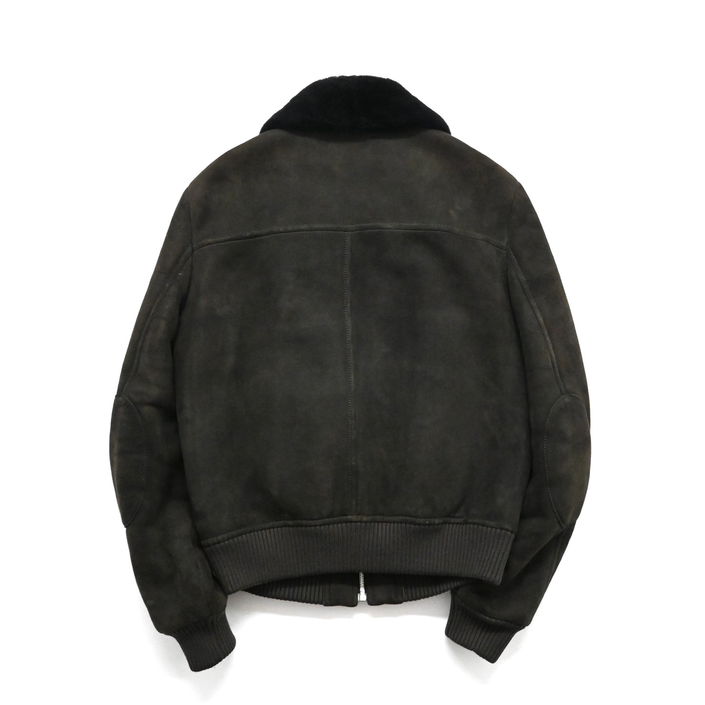 2019aw prada fur docking leather mouton jacket 46