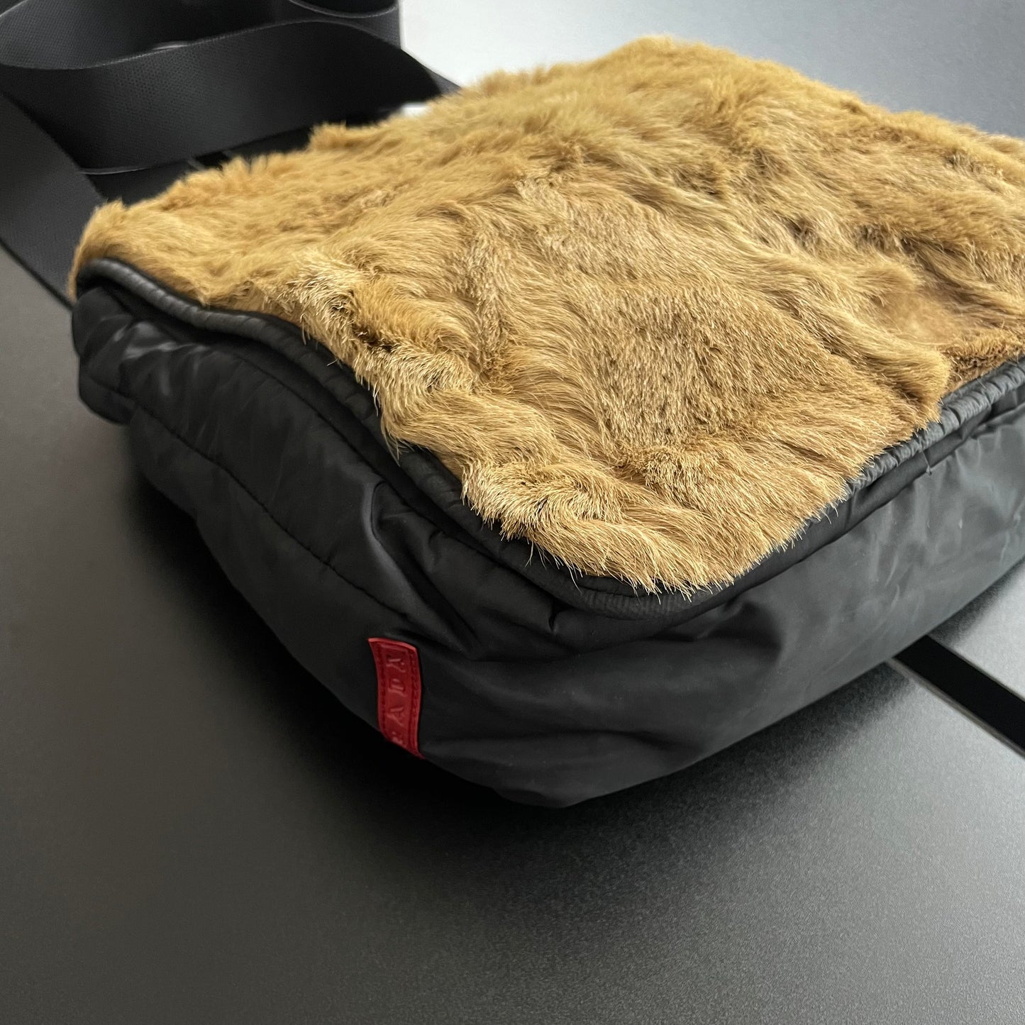 1999aw prada sports fur shoulder bag