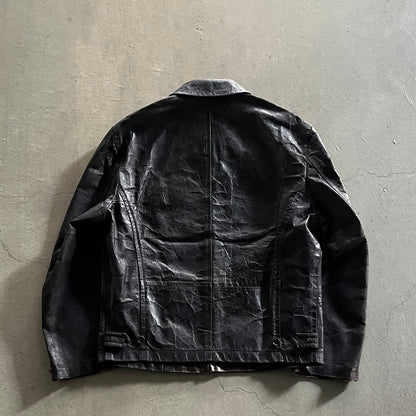 1998awcomme des garcons homme rum leather jacket M