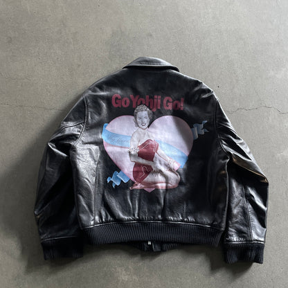 1991aw yohji yamamoto 6.1 the men Go yohji Go pin-a2 leather jacket M