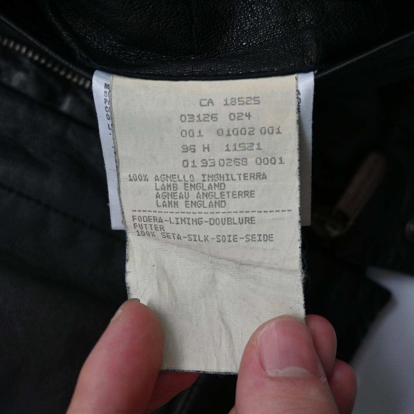 1990s giorgio armani lamb leather jacket 42