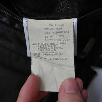 1990s giorgio armani lamb leather jacket 42