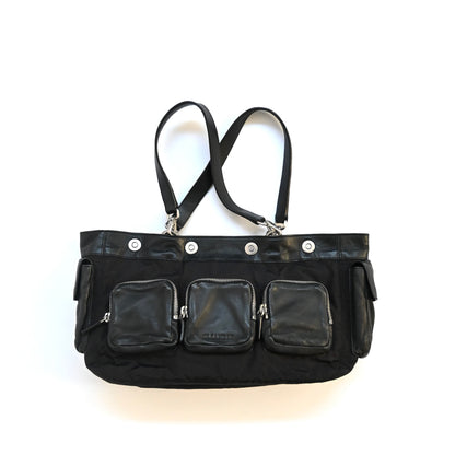 2002ss jil sander leather docking mulch pocket hand bag