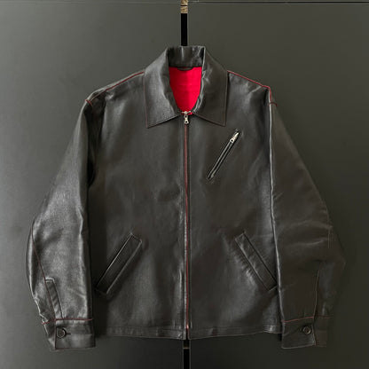 2000s paul smith cow leather  jacket S