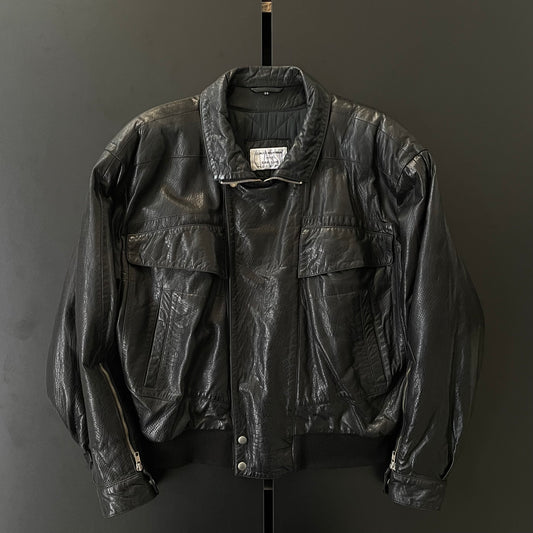 1990s claude montana pure leather blouson 50