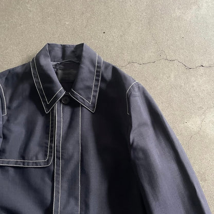 2015ss prada stitch cotton trench coat