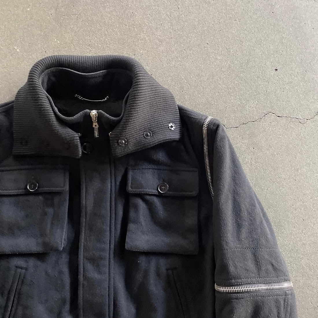 2003aw dolce&gabbana detachable
coat wool jacket 46