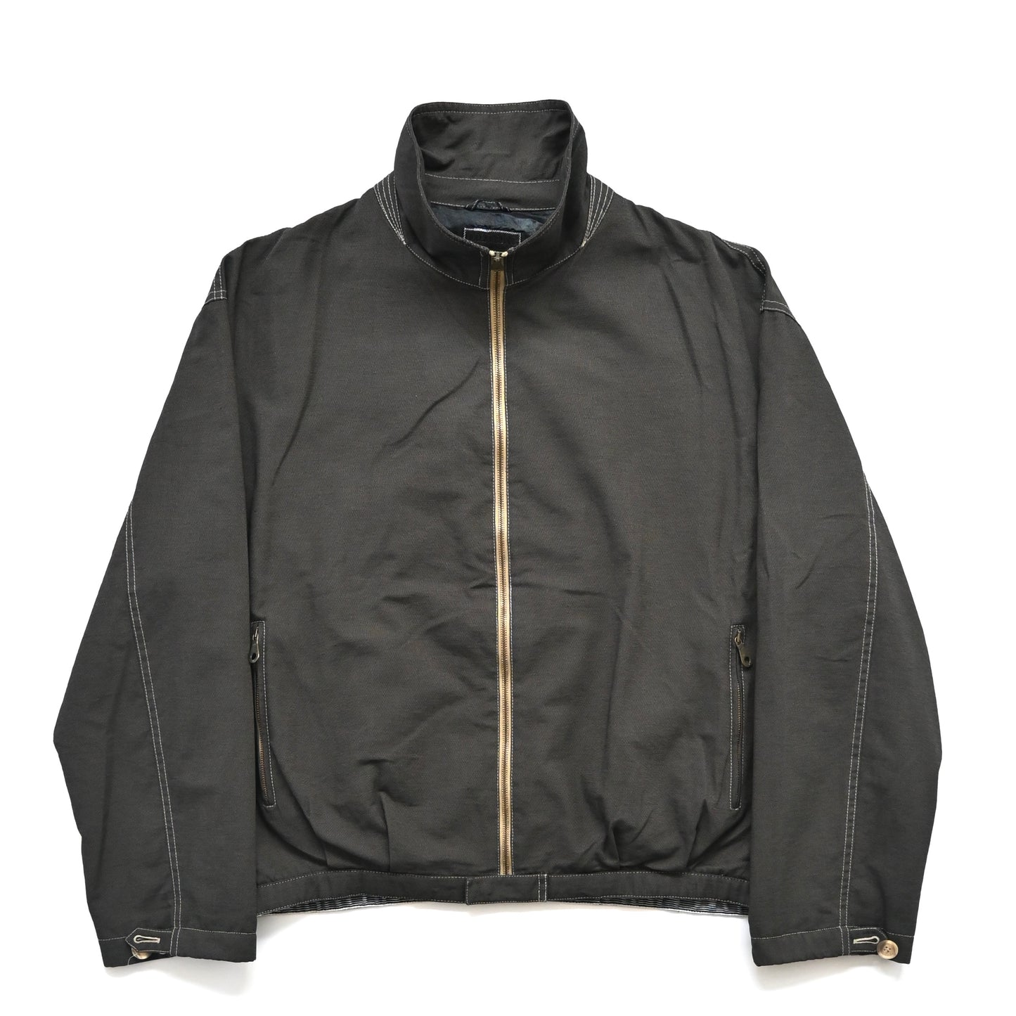 1993aw giorgio armani high neck cotton bomber jacket 50